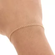 Rombo mirror chain 2.3 mm - 3 micron gold plated x50 cm