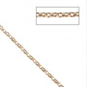 Forçat ronde 1.4 mm mesh chain - 3 micron gold plated x50 cm|raw }}
