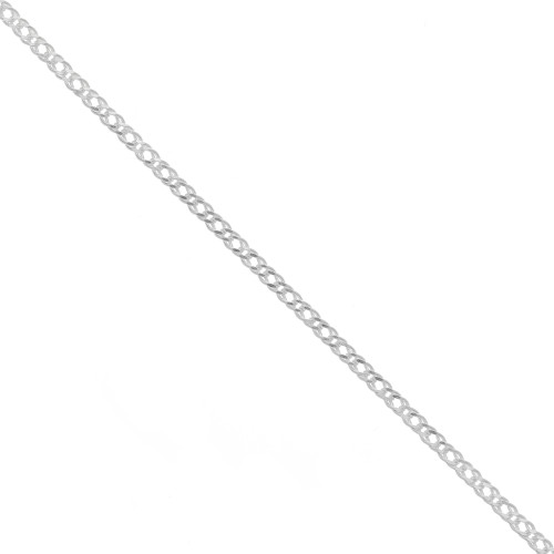 925 Sterling silver double curb chain 2.2 mm x 50cm