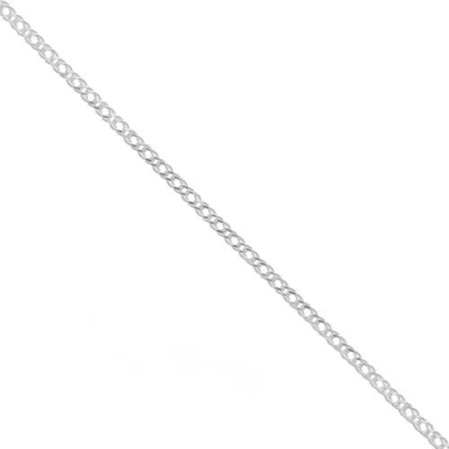 925 Sterling silver double curb chain 2.2 mm x 50cm