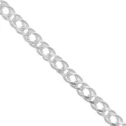 925 Sterling silver double curb chain 2.2 mm x 50cm
