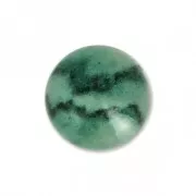 Resin cabochon imitation Gemstone 8 mm Green Jade x1