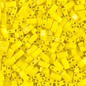 Miyuki Half Tila Beads 5x2.3x1.9 mm HTL-404 - Opaque Yellow x10g