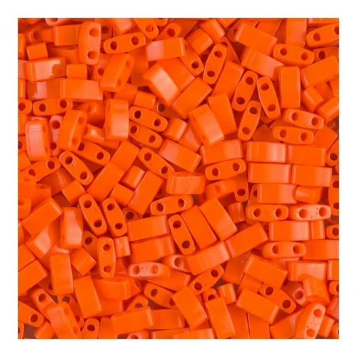Miyuki Half Tila Beads 5x2.3x1.9 mm HTL-406 - Opaque Orange x10g
