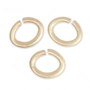 Small oval jumprings open 5x4x0.9 mm Matt Gold Tone x2g|raw }}