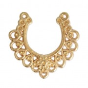 2 loops multirows spacer 34x32 mm fine Gold plated x1