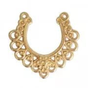 2 loops multirows spacer 34x32 mm fine Gold plated x1