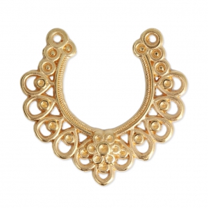 2 loops multirows spacer 34x32 mm fine Gold plated x1