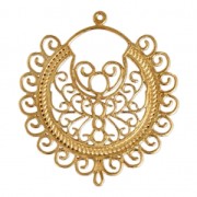 Ethnic spacer/pendant 16 loops 41 mm fine Gold plated x1