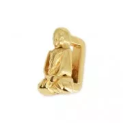 Metal slider bead Boudha for 5 mm lace fine Gold plated x1