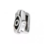 Metal slider bead Hamsa hand for 5 mm lace Antique Silver Plating x1