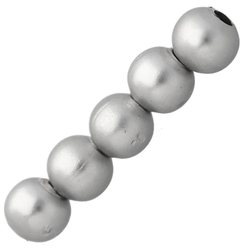 2.5 mm round beads for costume jewelry - Silver matt x100