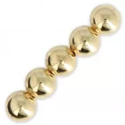 Round beads 10 mm fine Gold plated  x15