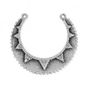 Pendant spacer 2 loops sun 33x30 mm Antique Silver Plating x1