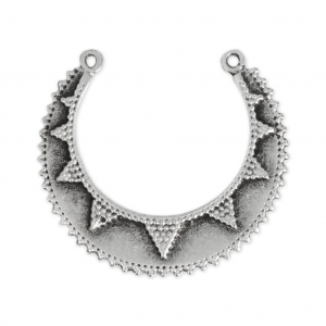 Pendant spacer 2 loops sun 33x30 mm Antique Silver Plating x1