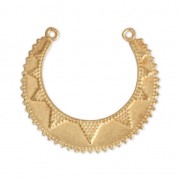 Pendant spacer 2 loops sun 33x30 mm fine Gold plated x1