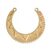 Pendant spacer 2 loops sun 33x30 mm fine Gold plated x1