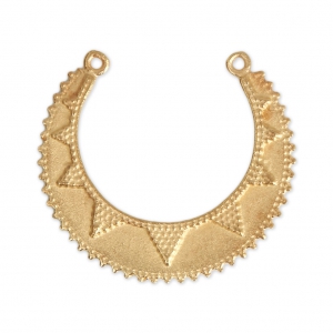 Pendant spacer 2 loops sun 33x30 mm fine Gold plated x1