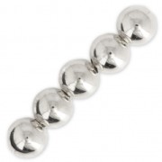 Round beads 4 mm Fine silver plating x50|raw }}