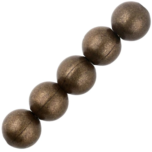 Round beads 6 mm Bronze Tone x20