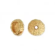 Metal sea urchin bead 11x5 mm for jewelry creation - fine Gold plated x1