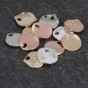 Drop sequins with a diamond effect 7 mm Rhodium x4