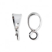 925 sterling silver Bail - Made in Europe - 6 mm with a loop x1