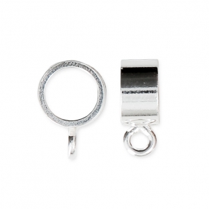 925 Sterling Silver - Made in Europe - 5.5 mm Round bail x1