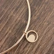 Brass moon charm 9.5 mm Gold Tone  x1