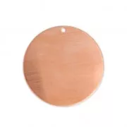 Copper round pendant base for enamel Powder Efcolor 42 mm x1