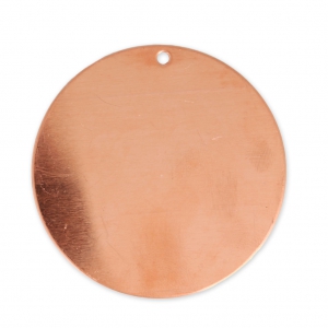 Copper round pendant base for enamel Powder Efcolor 51 mm x1