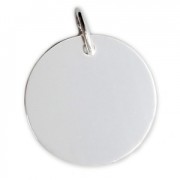 925 Sterling Silver medal charm - Made in Europe - 18 mm to engrave x1|raw }}