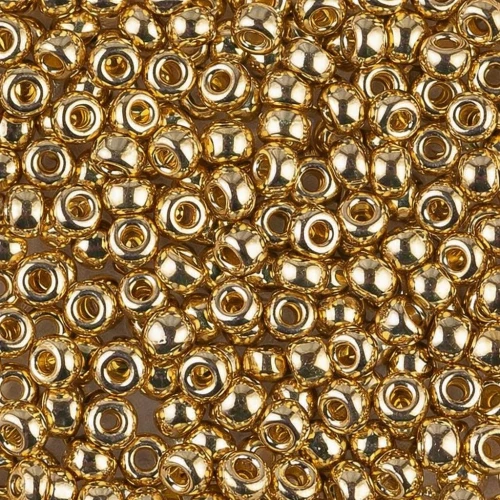 Miyuki Seed beads 8/0 193 - 24kt Gold Light Plated x5g