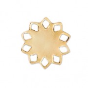 Filigree spacer rose shape 15 mm fine Gold plated x1|raw }}
