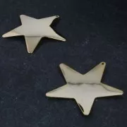 Brass star pendant 42x43 mm fine Gold plated x1