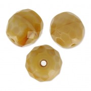 Fire Polished faceted round beads 10mm Cream Caramel x10