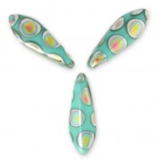 Dagger 5x16 mm Green Turquoise Peacock x50