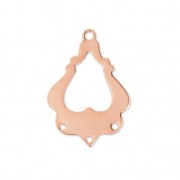 Spacer ethnic 3 loops 24 mm Rose Gold Tone x1