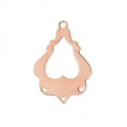 Spacer ethnic 3 loops 24 mm Rose Gold Tone x1