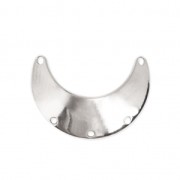5-hole half-moon spacer 13x19 mm fine silver plating x1