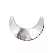 5-hole half-moon spacer 13x19 mm fine silver plating x1
