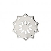 Filigree spacer star shape 15 mm fine silver plating x1|raw }}
