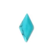 Diamond cabochon imitation Howlite tinted 10x5 mm Turquoise x4