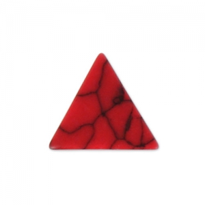 Triangle cabochon imitation Howlite tinted 8.5x8.5 mm Red Corail x5