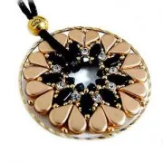 Glass beads Amos® by Puca® 5x8 mm Opaque Light Rose Ceramic Look x10g