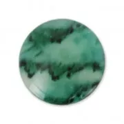 Resin cabochon imitation Gemstone 25 mm Green Jade x1