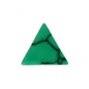Triangle cabochon imitation Howlite tinted 8.5x8.5 mm Green x5