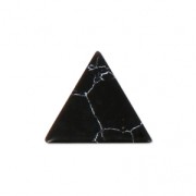 Triangle cabochon imitation Howlite tinted 8.5x8.5 mm Jet x5
