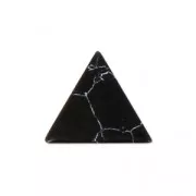 Triangle cabochon imitation Howlite tinted 8.5x8.5 mm Jet x5