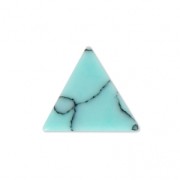 Triangle cabochon imitation Howlite tinted 8.5x8.5 mm Blue Veraman x5